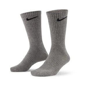 💥3/$15 NWT NIKE Unisex Everyday Cushioned 3-pack Cushion Crew Socks, Color Gray